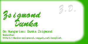 zsigmond dunka business card